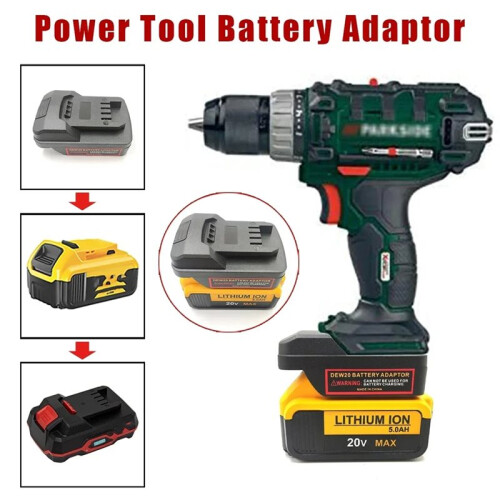 Adattatore Convertitore per Batterie per  per Trapani e Utensili Elettrici per Parkside da 20 V. 2