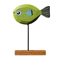 Wooden Fish Statue Nordic Home Decorations Fish Sculpture Ornaments Living Room Bedroom Restaurant Decoration E