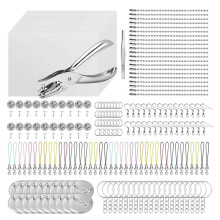 202Pcs Shrink Plastic Sheets Kit, Keychains Accessories, Earring Hooks,Tweezers,Lobster Clasp Cord for Handmade Crafting
