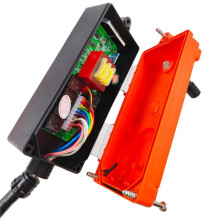 Industriële Kraan Afstandsbediening F21-E1B 2 Zenders + 1 Ontvanger Draadloze Schakelaars voor Hijskraan Lift AC 220V