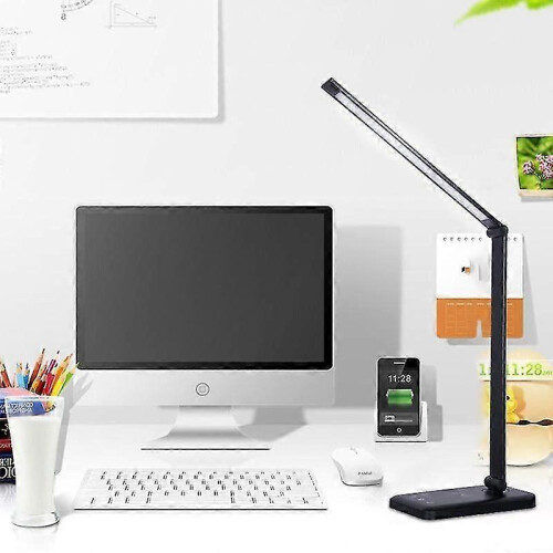LED Desk Lamp, Dimmable Table Lamps , Support Mobile Phone Wireless ChargingTouch Control Eye Prote 1