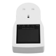 Tuya WIFI Socket 16A Digital Wattmeter Voltmeter Power Meter Electricity Consumption Kwh Meter UK Plug