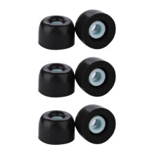 3Pairs Sound-Isolating and Noise-Reducing Earplugs Memory Foam Earmuffs for  WF-1000XM4  Headphones Black-L