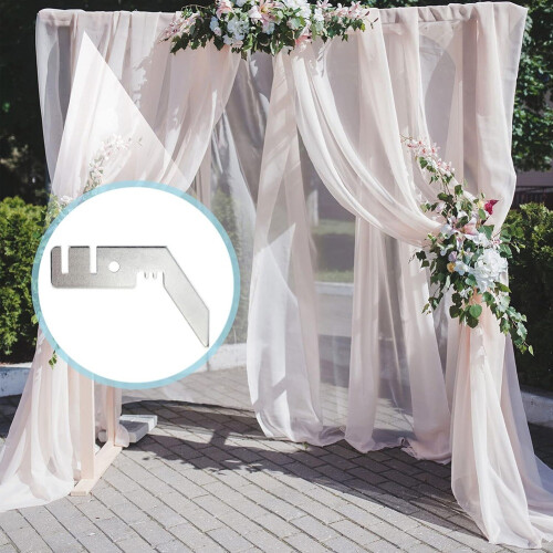 4 Pcs 3'' Double Crossbar Hanger for Wedding Backdrop, Pipe and Drape Stand Kit 2
