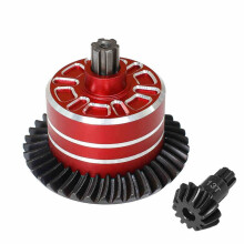Metal Differential Case and Steel Differential Gear Set for ARRMA 1/10 2WD 4WD 3S 4S RC Car Upgrade Parts Red 37T -13T