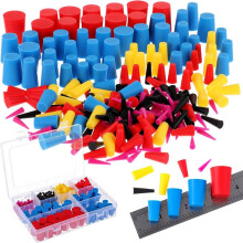 250pcs 8 Sizes Silicone Cone Plug Kit Powder Coating Kit Air Conditioner Drain Cone Plug for Powder Coating