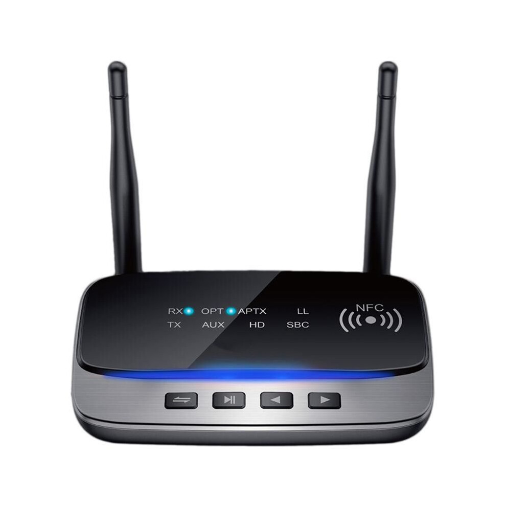 Nfc 80M 5.0 Audio Transmitter Receiver Aptx Ll Hd Wireless Adapter Spdif Aux 3.5Mm For Pc Tv Pair 2 Headphones 6032429403692