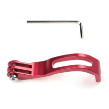 -Warping Folding Bicycle Front Fork Lamp Bracket Bicycle Lamp Extension Bracket Aluminum Alloy Extension Fittings Red