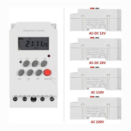 25A Digital Timer  Programmable Electronic  Control 7 Day Heavy Duty Digital Programmable Timer 1