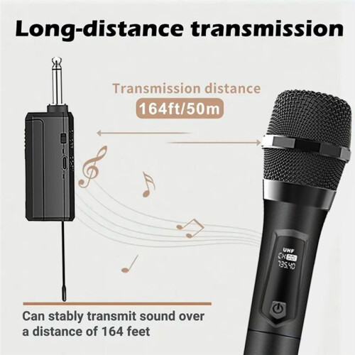 Universal U-Segment Rechargeable Wireless Microphone One-to-Two Microphone U-Segment Home K Singer Handheld Microphone