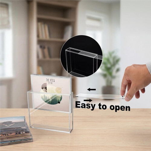 CD Jewel Case Holder Wall Mount Protector for Single & Double Disc CD Box Display Frame Shelf, Acrylic CD Display Case 1