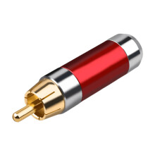 Koperen connector mannelijke geluidsstekker voor-Rood