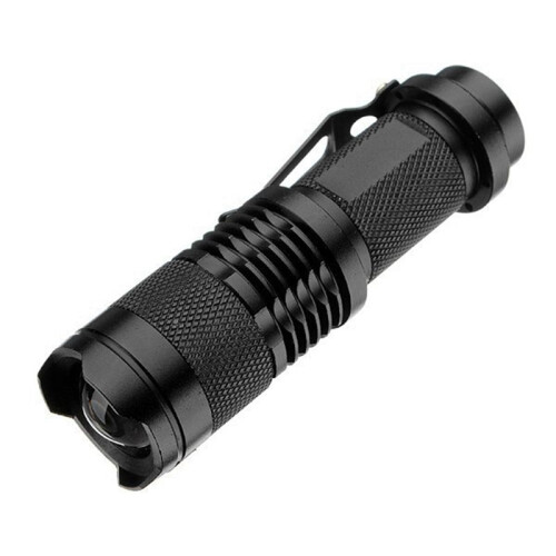 Telescopic Focusing Flashlight Outdoor  Telescopic Zoom Flashlight Fluorescent Dose Flashlight  Light