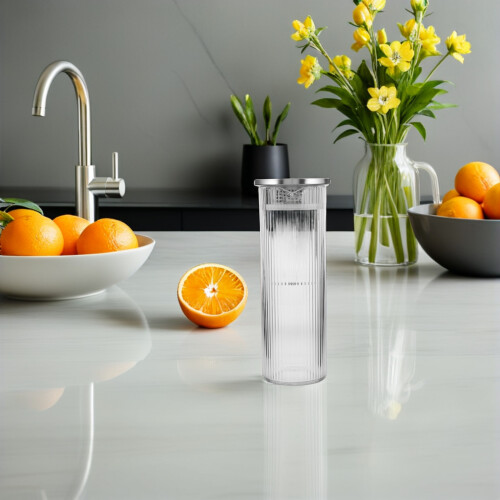 1000Ml À Rayures Verticales Transparent Pour Jus Limonade 2
