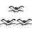 3Pcs Durable LED Garage Light 5 Panel Foldable Black Ceiling Lamp 2