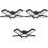 3Pcs Durable LED Garage Light 5 Panel Foldable Black Ceiling Lamp 3
