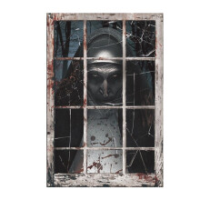 Halloween Bloody Nuns Face Fabric Window Decoration Painting BYJC002