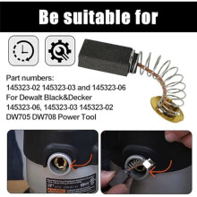 4 Szt 145323-06 Zamienniki Szczotek Węglowych Pasują do DW705 DW708 145323-06, 145323-03 i 145323-02