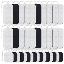 36 Opakowań 2 Rozmiary Elektrody do UrząDzenia TENS, Wielokrotnego UżYtku i Bez Lateksu Pigtail TENS Pads (ZłąCze 2 Mm)