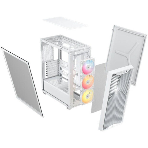 Corsair PC Behuizing - CORSAIR - 3200D RS ARGB - Mid Tower - 3 RS120 ARGB ventilatoren - Wit 1