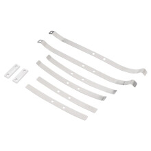 Kit de Placa de Mola Fixa para Eixo Traseiro Atualizado em Aço Inoxidável para Peças de Carro RC 1/12 MN82 LC79