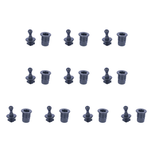 10PCS/Set Black Matte Speaker Panel Clip Threaded Design-10