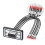 DB9 Single Head Wire DB9pin/DB15P/DB25P-DB9 hole mother 1