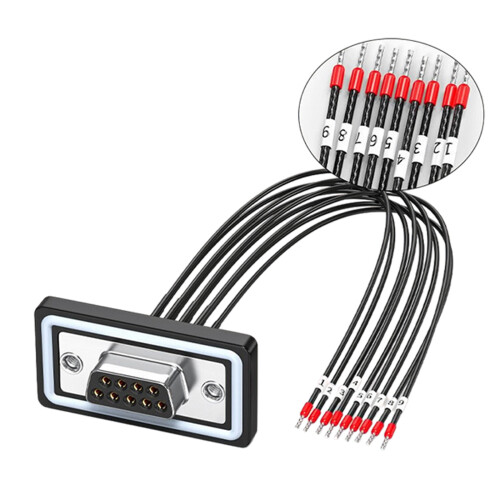 Fil à tête unique DB9, connecteur-Mère trou DB9