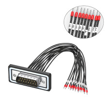 DB9 Single Head Wire DB9pin/DB15P/DB25P Connector-DB15 pinmale