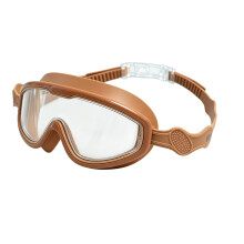 Anti Fog Swim Goggles Adjustable Outdoor Swimming Glasses-Brown