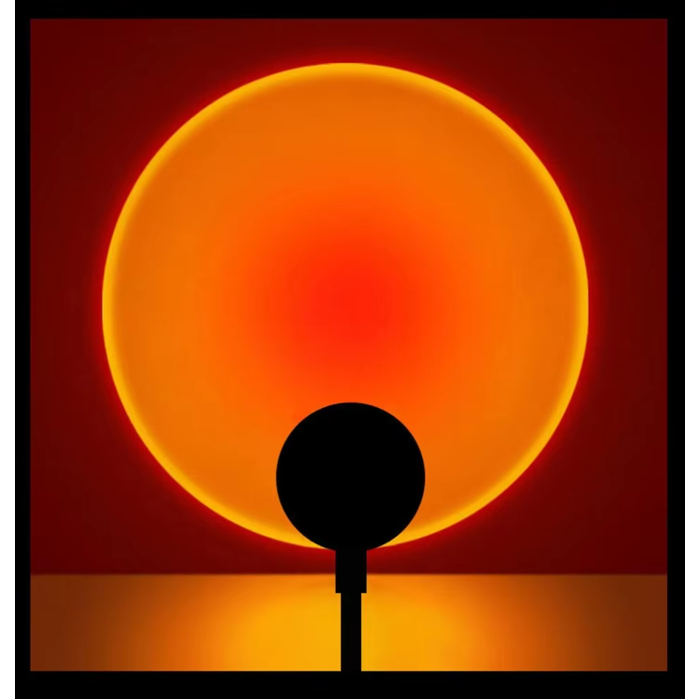 (Sunset ) Led Sunset Lamp Nightlights Usb Projector Birthday Party Decoration Mood Lights For Bedroom Living Room Wall Photography Yellow 7841229026876