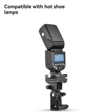B-Type Flash Adapter Hot Shoe Trigger Umbrella Holder Swivel Light Stand Bracket for Photography Lighting