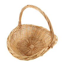 Wicker Basket with Handle, Wicker Shopping Basket, Gift Hamper Basket, Picnic Baskets, Kitchen Storage Basket- Large