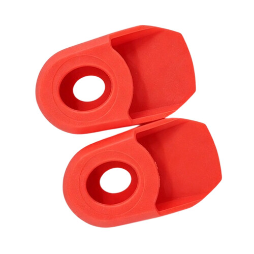 1Pair Bicycles Crank Protections Sleeve Arm Protector Pedal-Red