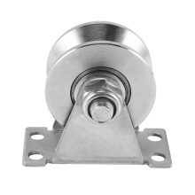 1-Pack V-Type Stainless Steel Pulley Block Mute Bearings Sliding Roller Track Wheel