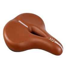 PU Leather Bike Saddles Seat Pad Cycling Cushion-Brown