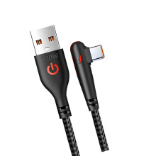 Fil de charge en nylon renforcé 120W USB vers câble de-2m Noir