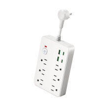 Unobtrusive 10 Port Power Receptacle Electrical-0.08M white