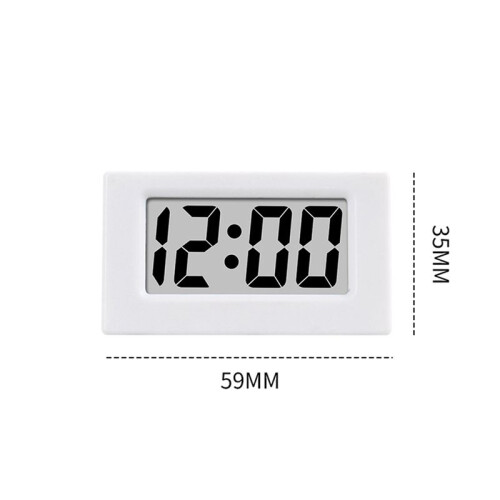 2X  Clock Triangle LED Screen Lectronic Digital Alarm Screen Desktop Clock for Home Office Table Bedroom Decor White 2