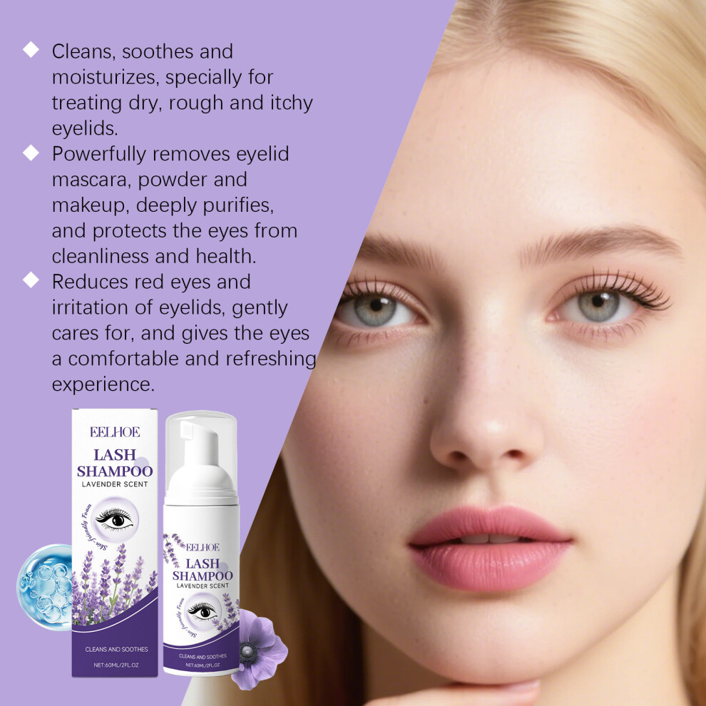 EELHOE Eye Cleansing Mousse Eyelids and Eyelashes Gentle Cleansing and Eye Care Cleansing Mousse