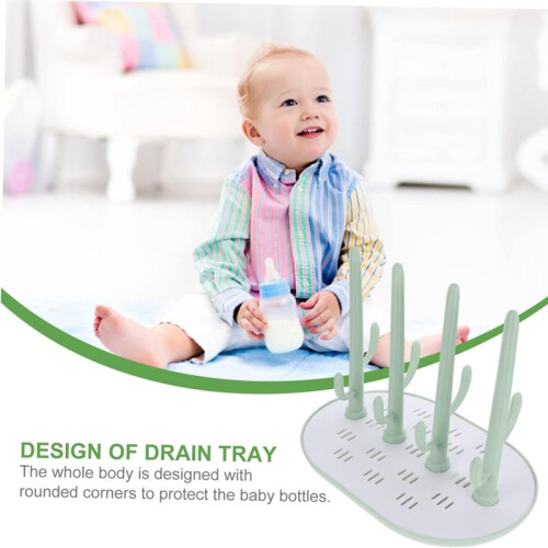 Plastic Milk Bottle Drying Rack Tree Shaped Storage Organizer for Feeding Bottles and Pacifiers Easy to Clean 2