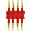 4 PCS Red Lanyard for Parties Crowd Ceremonies Hanging Stanchion for Queue  Safe Control 8