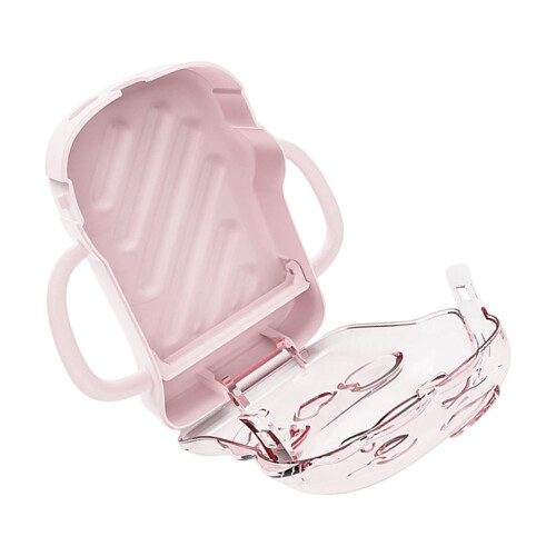 Reusable Plastic Beverage Holder Prevents Leaks Upgrades-Pink