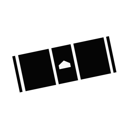 Premium Baseball Skill Building Mat highlighting-Black