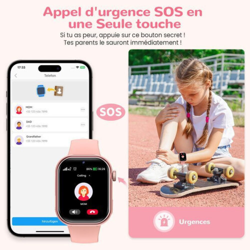 Παιδικό έξυπνο ρολόι 4G, 1,83 ιντσών με GPS, βιντεοκλήσεις, φωνητική συνομιλία, Wi‑Fi, 2