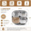 Lot de 2 Boîtes à Goûter en Acier Inoxydable avec Couvercles Hermétiques, 4 Compartiments 6