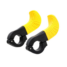 Bike Handlebar End Grip Thumb Rest, Antislip Mountain-Yellow