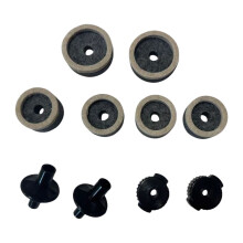 38 mm set zwarte bekkenstandaardhoezen, vilten sluitringen-Zwart