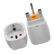International 3Pin To 2Pin Female Adapter Travel Power-White
