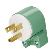 Right Angle NEMA 5 15P Power Connectors 15Amp-Green and white